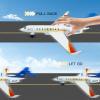 OTONOPI Airplane Toy, Die Cast Metal Plane Toy G650 Model Single Airlines, Pull Back Bump and Go Airbus Plane with Lights and Sounds for Kids Boys and Girls Age 3 Up for Gift and Collection with Stand view 3
