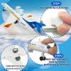 OTONOPI Airplane Toy, Die Cast Metal Plane Toy G650 Model Single Airlines, Pull Back Bump and Go Airbus Plane with Lights and Sounds for Kids Boys and Girls Age 3 Up for Gift and Collection with Stand view 4