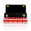 Luck Lab Grade AAA 19mm Casino Dice with Razor Edges and Matching Serial Numbers Set of 5 and Leather Dice Case (Red) view 2