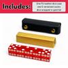 Luck Lab Grade AAA 19mm Casino Dice with Razor Edges and Matching Serial Numbers Set of 5 and Leather Dice Case (Red) view 3