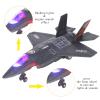 OTONOPI Fighter Jet Military Plane Model F-35 Aircraft Army Air Force Diecast Metal Pull Back Bomber Attack Plane with Lights and Sounds for Kids or Commemorate Collection view 3