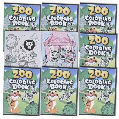 ArtCreativity Zoo Animal Coloring Books for Kids, Pack of 12, 8.25 Inch x 11 Inch Big Color Booklets, Fun Treat Prizes, Favor Bag Fillers, Birthday Party Supplies, Art Gifts for Boys and Girls