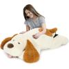 MorisMos Giant Dog Stuffed Animals, 51inch Large Stuffed Dog Plush Soft Big Puppy Pillow Gifts Kids, Girls, Boys, White view 1