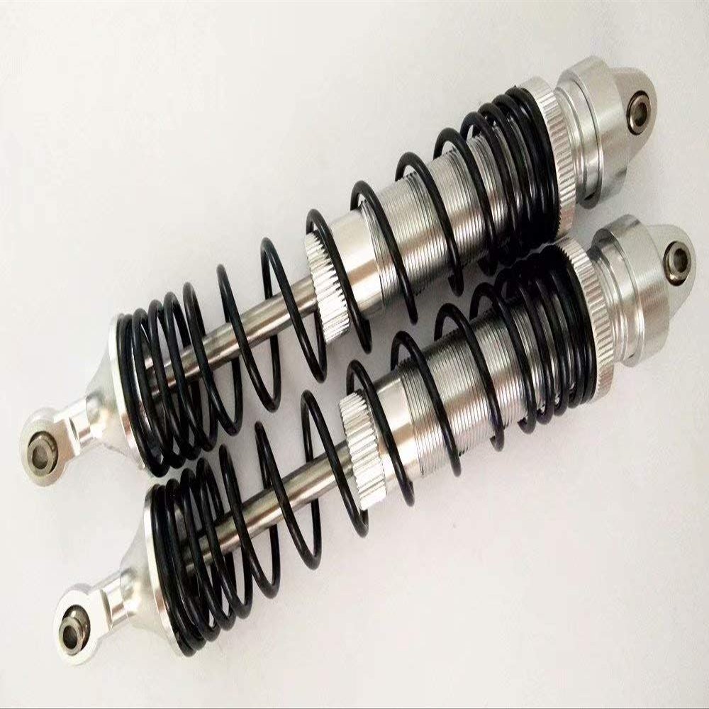 All-Aluminum Front GTR Shock Absorber Spring Damper 133mm with Aluminum Ends - 2pcs Set Silver for UDR Unlimited Desert Racer 8460