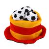BESTOYARD Soccer Party Hats Plush Football Hat Wide Bucket Hat Football Fans 2022 Party Decor Soccer Match Cheering Soccer Ball Hat Photo Props Football Shape Hat Man Nightclub Apparel view 1