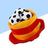BESTOYARD Soccer Party Hats Plush Football Hat Wide Bucket Hat Football Fans 2022 Party Decor Soccer Match Cheering Soccer Ball Hat Photo Props Football Shape Hat Man Nightclub Apparel view 3