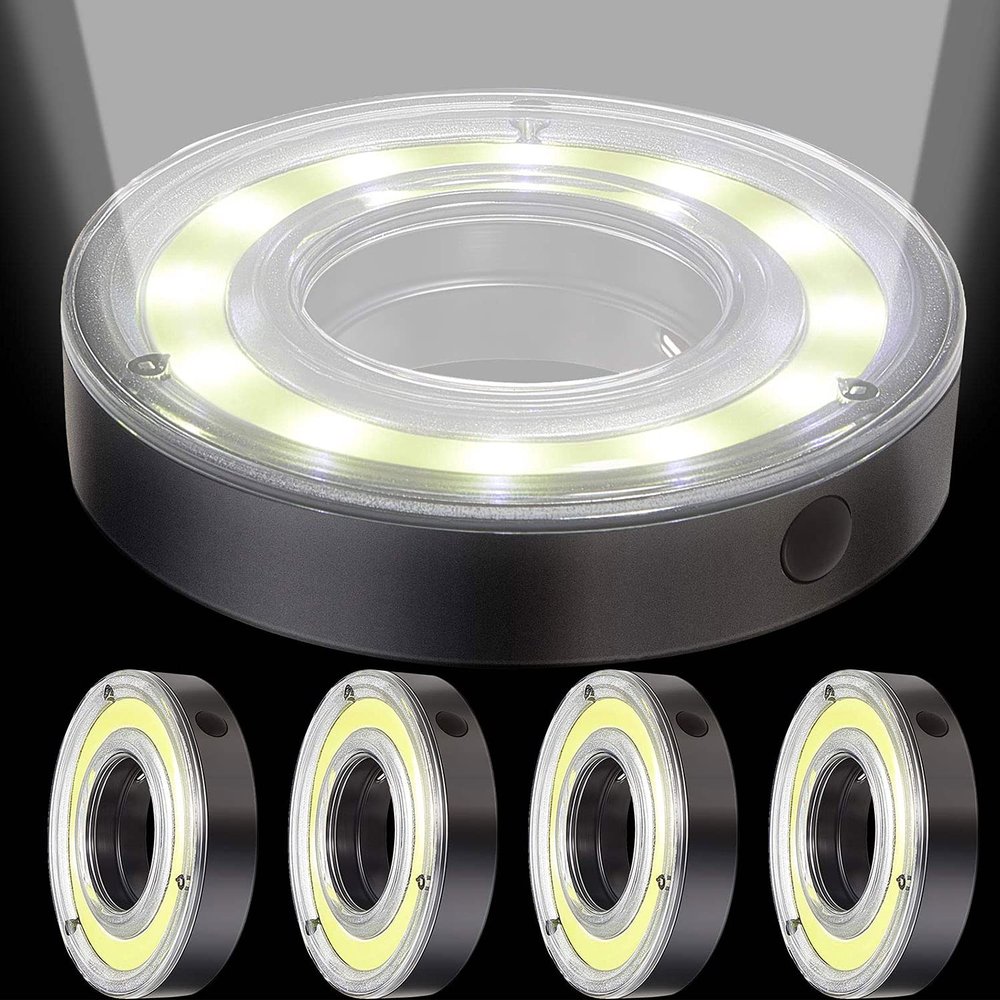 Retisee Glow Golf Hole Lights - Led Glowing Putting Green Flags & Poles (4 Pieces)