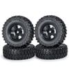 RCLIONS 4pcs RC Micro Beadlock Wheel Rims & Rubber Tires for All 1/24 Axial SCX24 AXI00001,AXI00002,AXI90081 Deadbolt RC Crawler Truck Car view 1