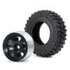 RCLIONS 4pcs RC Micro Beadlock Wheel Rims & Rubber Tires for All 1/24 Axial SCX24 AXI00001,AXI00002,AXI90081 Deadbolt RC Crawler Truck Car view 2