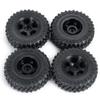 RCLIONS 4pcs RC Micro Beadlock Wheel Rims & Rubber Tires for All 1/24 Axial SCX24 AXI00001,AXI00002,AXI90081 Deadbolt RC Crawler Truck Car view 4
