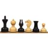 3.1" Library Series Staunton Chess Pieces Only Set - Weighted Ebonised Boxwood view 1