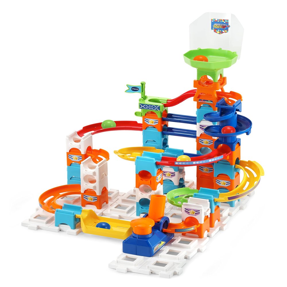 VTech Marble Rush, Marble Course Set  S100 Adventure Set  Construction  for Ages 4 Years and Above  French Version