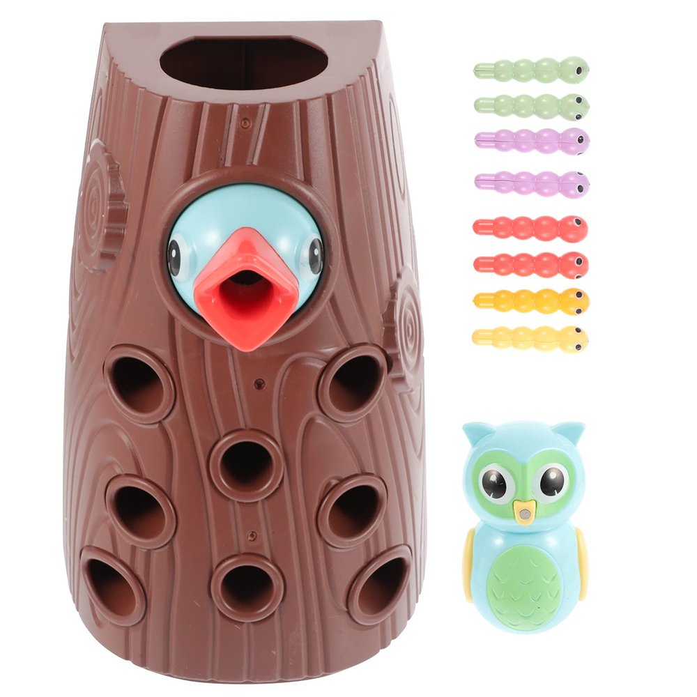 TOYANDONA Woodpecker Early Education Toy Magnetic Montessori Fine Motor Skills Toy Sensory Feeding Preschool Learning Toys