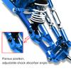 Globact 4-Pack Aluminum Alloy Front & Rear Suspension A-Arms and Tie Bar Upgrade Parts for Traxxas Slash 2WD F-150 1/10 RC Car Replacement of 2555 3631 2532 (Blue) view 4