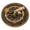 Arcane Circle Dice Mat and Polyhedral Die Set for D&D (Gold)