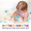 merka Bath Toys Flash Cards - 30-Pack, 2.25-Inch EVA Foam, Multicolor - Baby Bath Toys & Memory Matching Game & Bathtub Flash Cards view 3