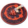 Arcane Circle Dice Mat and Polyhedral Die Set for D&D (Red)