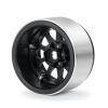 Que-T 4pcs 2.2" Beadlock Wheel Rims 35mm Wide Wheel Hubs for 1/10th Scale Axial Wraith AX90018 90048 RC Car Upgrade Parts (Matte Black) view 4
