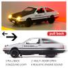 BDTCTK 1/32 AE86 Initial D Model Car, Zinc Alloy Pull Back Toy car with Sound and Light for Kids Boy Girl Gift(Black) view 4