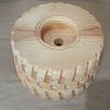Handmade Giant Toy Wooden Tractor / Trailer Wheel view 1