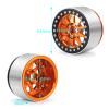 Que-T 4pcs 2.2" Beadlock Wheel Rims 35mm Wide Wheel Hubs for 1/10th Scale Axial Wraith AX90018 90048 RC Car Upgrade Parts (Yellow & Black) view 2