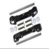 GPM 1:10 Lasernut U4 Tenacity LOS03028 / Tenacity DB Pro LOS03027V2 Upgrade Parts Aluminum Front Lower Suspension Mount - 12Pc Set Black view 1