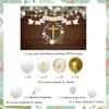 Baptism Party Decorations White and Gold First Holy Communion Decorations for Boys Girls Balloon Garland Kit with Rustic Wood Backdrop, God Bless Christening Decorations for Party view 3