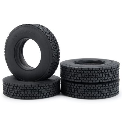 Que-T 22mm RC Wheel Tires 4pcs 1/14 RC Tires for 1/14 Tamiya Trailer Tractor Truck Upgrade Parts