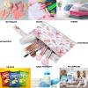 visesunny Coral Fish Starfish Blue Stripe 2Pcs Wet Bag with Zippered Pockets Washable Reusable Roomy for Travel,Beach,Pool,Daycare,Stroller,Diapers,Dirty Gym Clothes, Wet Swimsuits, Toiletries view 3