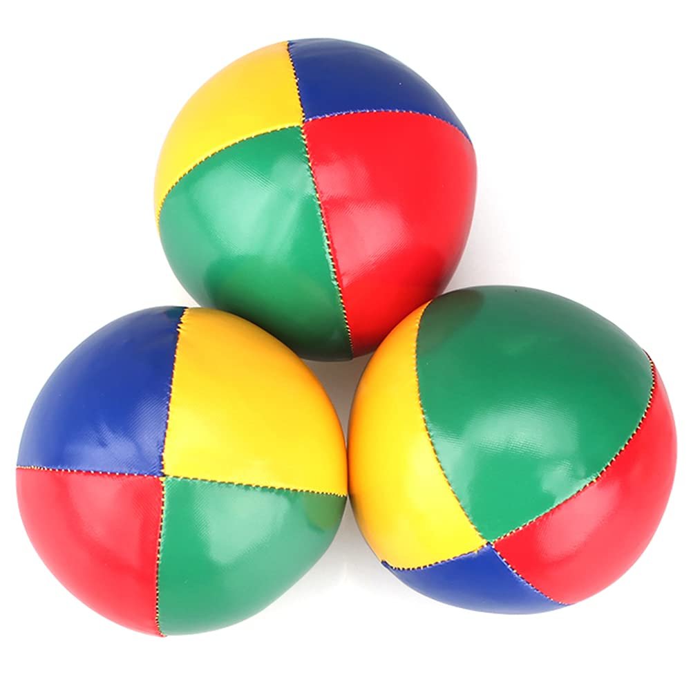 CONLEY JAS Juggling Balls beanbag [Pack of 3] for Kids Beginners to Advanced Jugglers, 4 Panel 2 Layer Construction DesignNo Bounce Design,Soft and Easy Juggling Kit, and Fabric Travel Bag!