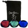 DIRTBAG Classic Footbag 3 Pack with Pouch, Unique, Footbag Set with Signature Carry Bag - Red/Green/Blue with Black Pouch. view 1
