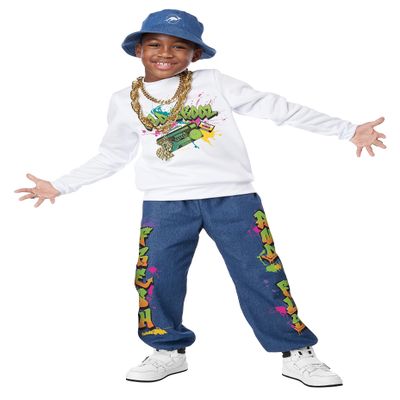 California Costumes 90's Hip Hop Kid Boys Costume Medium size 8-10, Multi