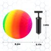 Micsoa Mic Playground Balls Kickballs 8.5 Inch, Rainbow Playground Ball Set for Kids and Adults, Dodgeball Kick Balls Handball for Indoor & Outdoor Schoolyard Games with Hand Pump(4 Pack) view 2