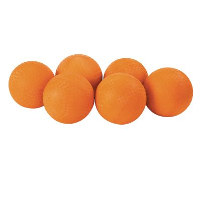 Excellerations 6"Dia. Orange Best Quality Rubber Playground Balls - Set of 6