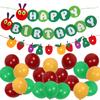Hungry Caterpillar Party Decorations for Boys and Girls, Caterpillar Banner and Latex Balloons,Story Book Themed Party Supplies and Decorations view 1