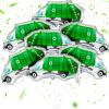 12 Pack Garbage Truck Foil Balloon Trash Truck Birthday Party Decoration Trash Waste Management Recycling Green Foil Balloon Baby Shower Party Favor Supplies view 1