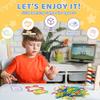 142pcs Wooden Pattern Blocks Montessori Smart Sticks Wooden Tangram Puzzle STEM Toy Activities Preschool Brain Teaser Montessori Toys Gift for 3 4 5 Years Old Kids Boys Girls view 2