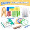 142pcs Wooden Pattern Blocks Montessori Smart Sticks Wooden Tangram Puzzle STEM Toy Activities Preschool Brain Teaser Montessori Toys Gift for 3 4 5 Years Old Kids Boys Girls view 4