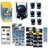 Batman Birthday Party Supplies Favor Bundle Pack includes 8 Loot Bags, 8 Bracelets, 24Tattoos, 8 Stickers Sheets, 8 Party PaperMasks, 1 Dinosaur Sticker Sheet view 1