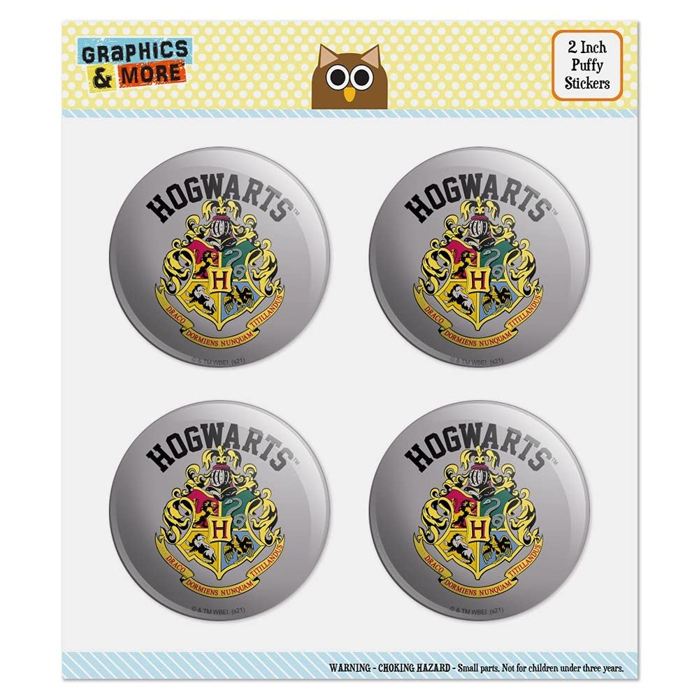 Harry Potter Hogwarts Crest Puffy Bubble Dome Scrapbooking Crafting Sticker Set