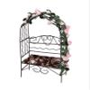 Melody Jane Dolls Houses Dollhouse Brown Arbour Bench with Roses Miniature Reutter Garden Furniture view 1