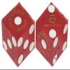 Cyber-Deals Wide Selection 19mm Craps Dice Pairs Authentic Nevada Casino TablePlayed Dice Green Valley Ranch Henderson Red Frosted, Matching Serials view 1