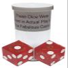 Cyber-Deals Wide Selection 19mm Craps Dice Pairs Authentic Nevada Casino TablePlayed Dice Green Valley Ranch Henderson Red Frosted, Matching Serials view 2