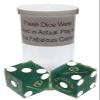Cyber-Deals Wide Selection 19mm Craps Dice Pairs Authentic Nevada Casino TablePlayed Dice Green Valley Ranch Henderson Green Frosted, Matching Serials view 2