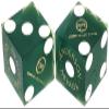 Cyber-Deals Wide Selection 19mm Craps Dice Pairs - Authentic Nevada Casino Table-Played Dice (Green Valley Ranch (Henderson) - Green Frosted, Non-Matching) view 1