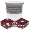 Cyber-Deals Wide Selection 19mm Craps Dice Pairs Authentic Nevada Casino TablePlayed Dice Green Valley Ranch Henderson Dark Red Frosted, Matching Serials view 2