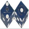 Cyber-Deals Wide Selection 19mm Craps Dice Pairs Authentic Nevada Casino TablePlayed Dice Green Valley Ranch Henderson Blue Frosted, Matching Serials view 1