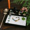 BangBangDa Desktop Meditation Yoga Zen Garden Kit Japanese Tabletop Rock Sand Chakra Shrine Altar Japanese Zen Decor Home Office Desk Zen Gifts for Women Man Birthday w/Rake Tool Accessories Bonsai view 3
