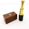 6" Handheld Brass Telescope with Wooden Box - Pirate Navigation view 2