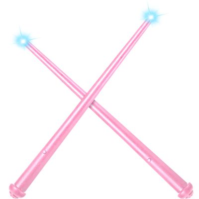 Gejoy 2 Piece Light up Wand for Kids Magic Wizard Witch Wand Princess Fairy Wands Sound Toy Cosplay Props(Pink)